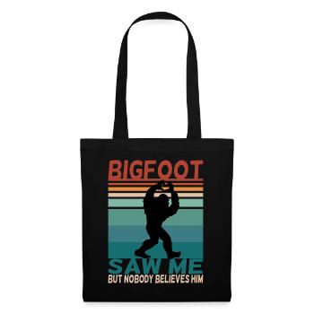 Bigfoot lustiger Spruch Retro Background - Stoffbeutel - Schwarz - Vorne