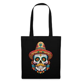 Design streetwear emblématique de Sugar Skull Mexico - Sac en tissu - noir - Devant