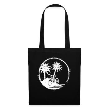 Graphique cycliste - Sac en tissu - noir - Devant