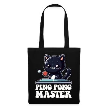 Ping Pong Master Katze Tenue de papa chat noir - Sac en tissu - noir - Devant