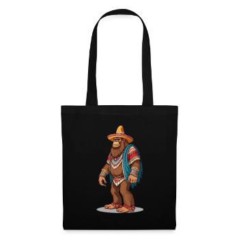 Sasquatch Bigfoot mexicain avec sombrero - Sac en tissu - noir - Devant