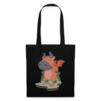 Taureau Démon d’Halloween - Sac en tissu - noir - Devant