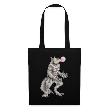 Werwolf Halloween Kaugummi - Stoffbeutel - Schwarz - Vorne