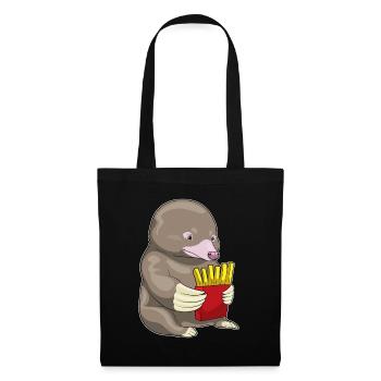Frites taupes - Sac en tissu - noir - Devant