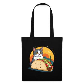 Taco Cat Cinco De Mayo Funny Aesthetic Design - Tote Bag - black - Front