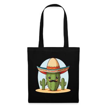 Cactus Fiesta Drôle De Vacances Mexicaines - Sac en tissu - noir - Devant