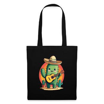 Cactus Mexican Mariachi Guitarist Music - Tote Bag - black - Front