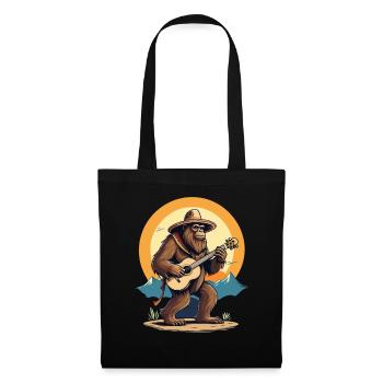 Bigfoot Mexican Mariachi Guitar Fun - Tote Bag - black - Front