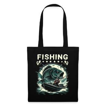 Majestic Carp Vintage Angler - Sac en tissu - noir - Devant
