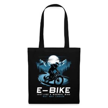 E Bike Dire Citation Cycliste Montagnes Nature - Sac en tissu - noir - Devant