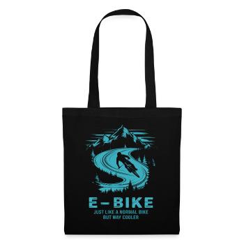 E Bike Dire Citation Cycliste Montagnes Nature - Sac en tissu - noir - Devant