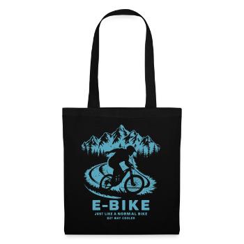 E Bike Dire Citation Cycliste Montagnes Nature - Sac en tissu - noir - Devant