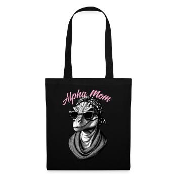 Alpha Maman Drôle Dinosaure Maman Cool Dino - Sac en tissu - noir - Devant