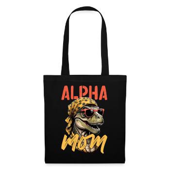Maman alpha Drôle Dinosaure Iconique Maman - Sac en tissu - noir - Devant