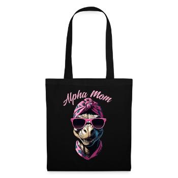 Maman alpha Drôle Dinosaure Iconique Maman - Sac en tissu - noir - Devant