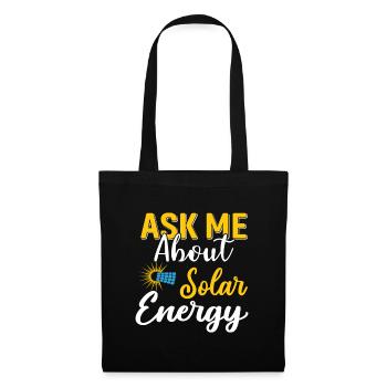 Photovoltaïque Encyclopédie des propriétaires de maison Climat - Sac en tissu - noir - Devant