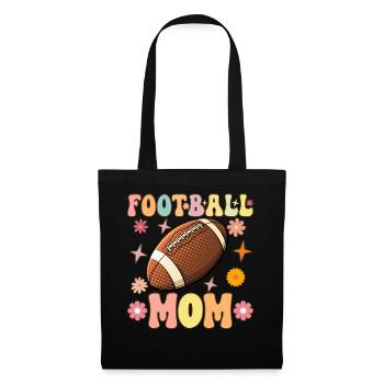 Football Mom Groovy Football Mutter - Tote Bag - black - Front