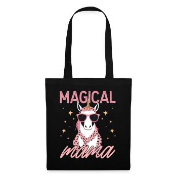 Magique Maman Licorne Maman Amour Élégant - Sac en tissu - noir - Devant