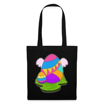 Ostern Ostereier Engelsflügel - Stoffbeutel - Schwarz - Vorne