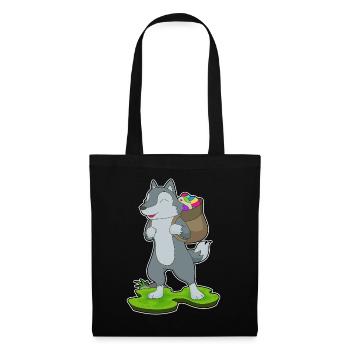 Loup Errant de Pâques - Sac en tissu - noir - Devant