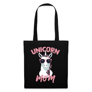 Licorne Maman Licornes Élégantes Femme Aimante - Sac en tissu - noir - Devant