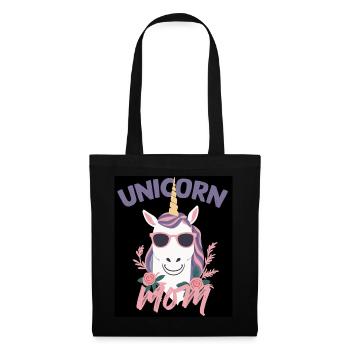 Licorne Maman Drôle Élégant Licorne Femme - Sac en tissu - noir - Devant