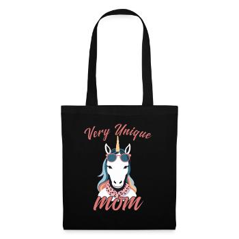 Licorne maman licornes aimant très Unique - Sac en tissu - noir - Devant