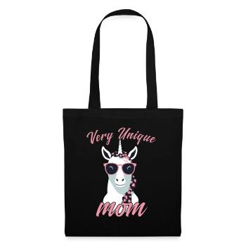 Conception de maman Licorne très Unique - Sac en tissu - noir - Devant