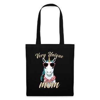 Très Unique Maman Licorne Maman Amoureux - Sac en tissu - noir - Devant