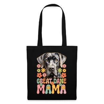 Dogue Allemand Maman Groovy Chien Amant Chien Courage - Sac en tissu - noir - Devant