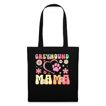 Greyhound Mom Groovy Dog Lover Dog Mom - Tote Bag - black - Front
