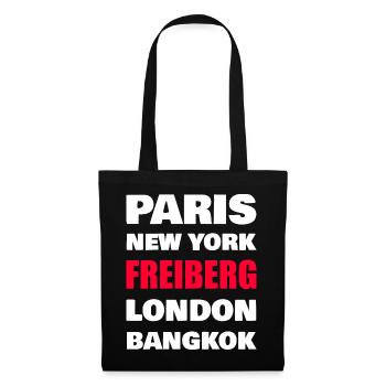 Chemise de la ville de Freiberg – Small Town World Metropolises - Sac en tissu - noir - Devant