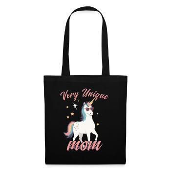 Licorne maman licornes aimant très Unique - Sac en tissu - noir - Devant