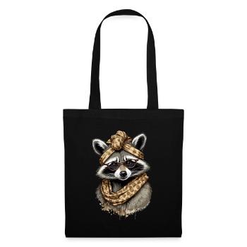 Maman raton laveur raton laveur amant fête des mères Design - Sac en tissu - noir - Devant