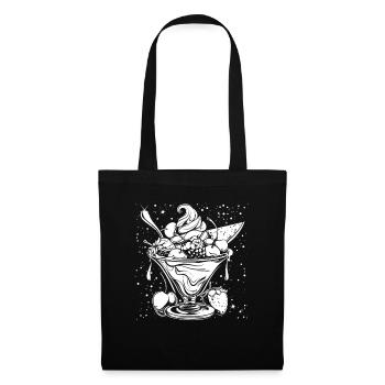 Ice cream sundae Drawing - Tote Bag - black - Front