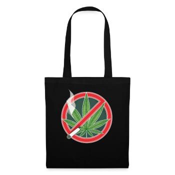 Cannabis Prohibition Sign Anti Stoner - Tote Bag - black - Front