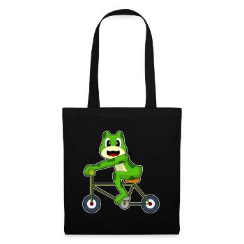Frosch Fahrrad - Stoffbeutel - Schwarz - Vorne