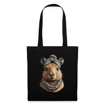 Funny Capymama Capybara Mom - Tote Bag - black - Front