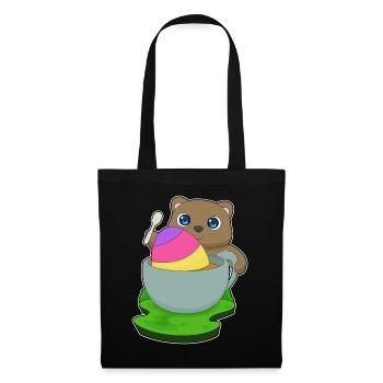 Bär Ostern Tasse - Stoffbeutel - Schwarz - Vorne