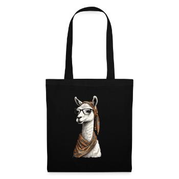 Llama Loving Mom Funny Alpaca Design - Tote Bag - black - Front