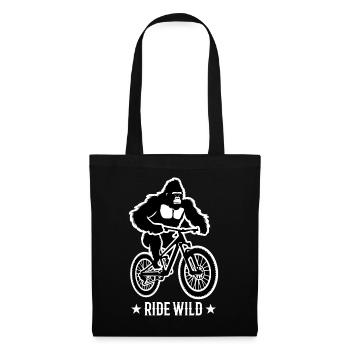 Gorilla Biker Mountain Biker E-Biker Funny Animals - Tote Bag - black - Front