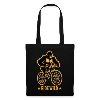 Gorilla Biker Mountain Biker E-Biker Funny Animals - Tote Bag - black - Front