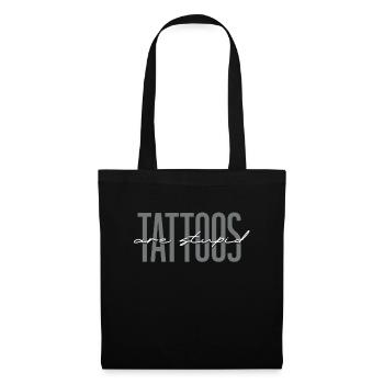 Les tatouages sont stupides drôles anti-tatouage - Sac en tissu - noir - Devant