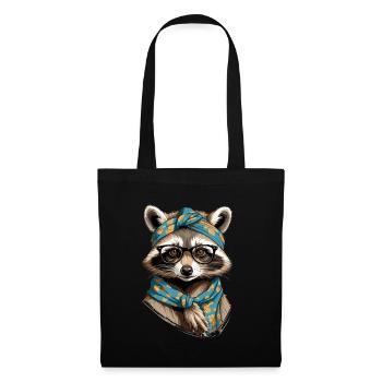 Mama Raccoon Raccoon Amoureux du raton laveur - Sac en tissu - noir - Devant