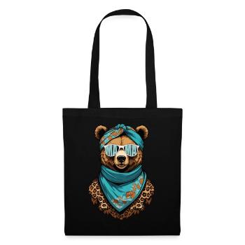 drôle maman ours mère ours amant des ours - Sac en tissu - noir - Devant