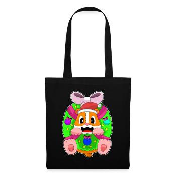 Hamster Christmas Hair Bow - Tote Bag - black - Front