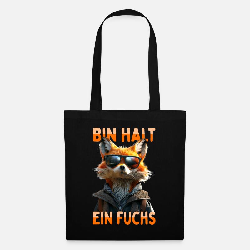 Fuchs Spruch Bin Halt Ein Fuchs Schlaue Füchse - Stoffbeutel - Schwarz