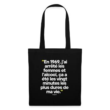 Citation célèbre footballeur - Sac en tissu - noir - Devant