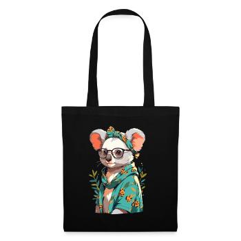 Drôle Koala Maman Mignon Koala Ours Amour - Sac en tissu - noir - Devant