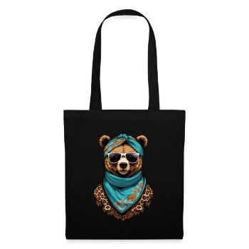 Drôle Maman Ours Mère Ours Fête des Mères - Sac en tissu - noir - Devant